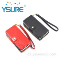 Ysure WholesaleFashion Pulsera Pulsera de cuero para mujer billetera móvil